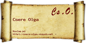 Csere Olga névjegykártya
