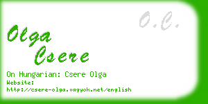 olga csere business card